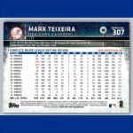 Mark Teixeira Gold #/2015 2015 Topps #307 New York Yankees Parallel Card