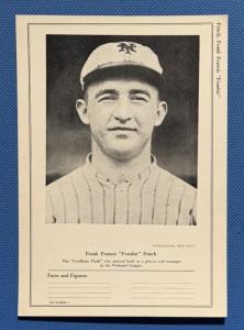 RARE 1946-49 Sports Exchange Frankie Frisch W602 W603 St. Louis Cardinals Giants