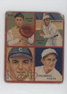 1935 Goudey 4-in-1 R321 Muddy Ruel Al Simmons Willie Kamm Mickey Cochrane 0v9
