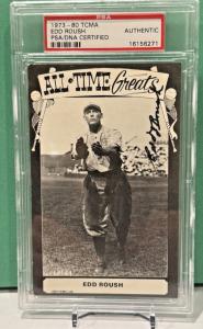 HOF Edd Roush PSA DNA Signed TCMA All Time Greats Autograph