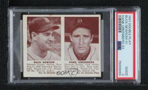 1941 Double Play R330 Bobo Newsom Buck Hank Greenberg #51-52 PSA 2 HOF 7ut