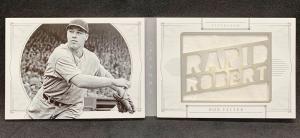 2015 National Treasures BOB FELLER Legends Die Cut Game Used Jersey Patch SP /10