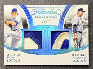 2025 Flawless Don Sutton & Walter Alston DUAL LEGENDARY MEMORABILIA PLATINUM 1/1