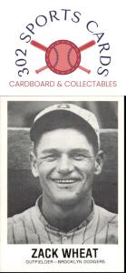 1977-84 Galasso Glossy Greats #101 Zack Wheat