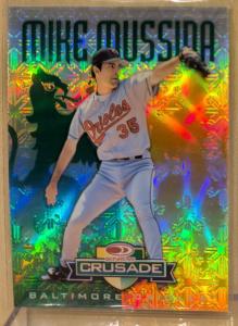 1998 Donruss GREEN CRUSADE #11 Mike Mussina Refractor RARE ICONIC INSERT /250