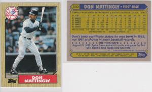 1985-2026 Topps Fleer Panini DON MATTINGLY New York Yankees (CHOOSE YOUR CARD)