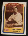 1990 Swell Baseball Greats Luke Appling Card 18 White Sox Shortstop VG Centered!
