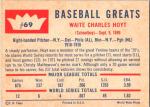 Waite Hoyt 1960 Fleer Baseball Greats #69