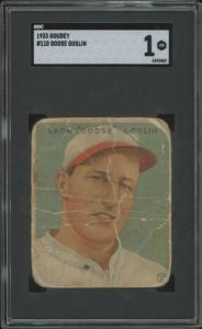 1933 GOUDEY GOOSE GOSLIN 110 POOR HOF RC SGC 1 BASEBALL WASHINGTON SENATORS