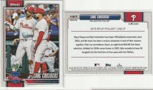 2020-2026 BRYCE HARPER Philadelphia Phillies TOPPS BRAND Choose Your Card