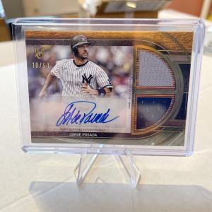 2025 TOPPS MUSEUM COLLECTION JORGE POSADA SIGNATURE SWATCHES RELIC AUTO 18/50