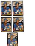 (5)x Darryl Strawberry 1985 Donruss #312 Baseball Trading Card Lot New York Mets
