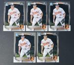 Nate George 1st 2025 Bowman Chrome Prospects #BCP-184 Baltimore Orioles Lot Of 5