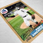 Papa Emeritus Ghost Chicago White Sox 1987 Baseball Card Poster - 11x17 inches