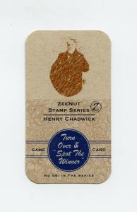#TN27593 HENRY CHADWICK Hall of Fame Baseball Game Card