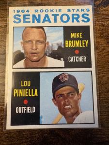 1964 Topps Lou Piniella RC and Mike Brumley #167 Senators VG-EX