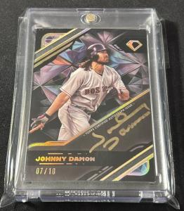 2025 Topps Diamond Icons Johnny Damon Black Polychromatink Auto Gold Ink #d /10