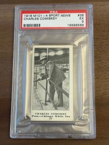 1916 M101-4 Sporting News Charles Comiskey HOF PSA 5