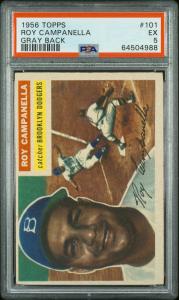 1956 Topps Roy Campanella #101 Gray Back PSA 5