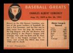 1961 Fleer Charles Comiskey Card #18