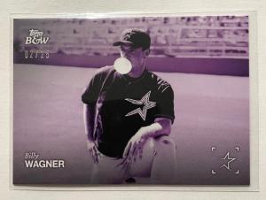 2025 Topps Black & White B&W Billy Wagner Purple Parallel  /25 #099 Astros SSP