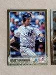 2015 Topps Brett Gardner Sepia Chrome Refractor and Gold Parallel /2015