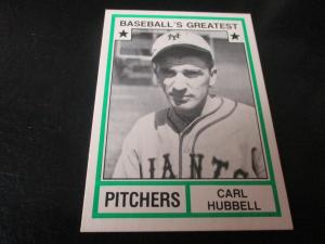 CARL HUBBELL    (new york giants)   1982  TCMA BASEBALL'S GREATEST  CARD #37