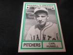 CARL HUBBELL    (new york giants)   1982  TCMA BASEBALL'S GREATEST  CARD #37