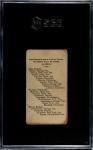 1908 E102 Eddie Collins Baseball Card SGC 1