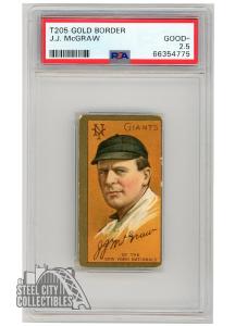 John J. McGraw 1911 T205 Gold Baseball Card