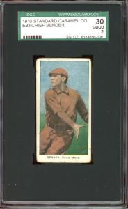 1910 Standard Caramel Co. Baseball E93 Chief Bender SGC 2
