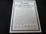 CARL HUBBELL    (new york giants)   1982  TCMA BASEBALL'S GREATEST  CARD #37