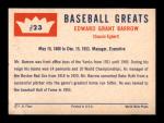 1960 Fleer #23 Ed Barrow   NM/NM+ X3260092