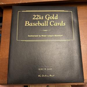 Danbury Mint 22KT Gold Baseball Card Set (50 Complete) Babe Ruth, Ty Cobb, etc.