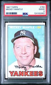 1967 Topps Mickey Mantle #150 PSA 2 GOOD New York Yankees HOF