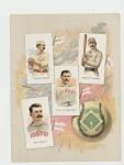1888 N28 Allen & Ginter Baseball Album Page with Cap Anson King Kelly Tim Keefe