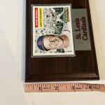 1956 Topps Stan Musial Variation Card St Louis Cardinals Wood Display Plaque