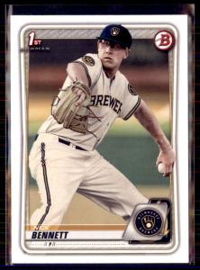 2020 Bowman Paper Nick Bennett Milwaukee Brewers #BP-140 5 Card Lot
