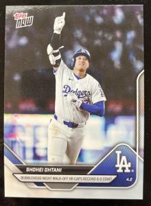 SHOHEI OHTANI 2025 MLB TOPPS NOW #35 Bobble Head Night Walk Off Dodgers
