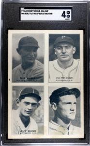 1936 Exhibits Paul Waner & Pirates 4-in-1 Card
