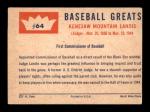 1960 Fleer Kenesaw M. Landis Card #64