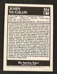 1992 John McGraw Baseball Card - Conlon Collection