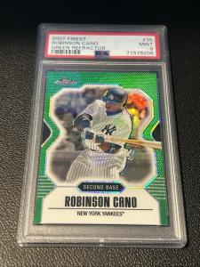 2007 Finest Robinson Cano Green Refractor PSA 9