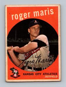 1959 Topps Roger Maris #202 Kansas City Athletics Card