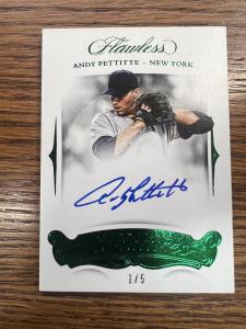 2018 Panini Flawless Andy Pettitte Emerald #/5