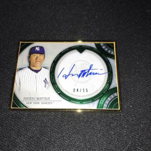 2022 Topps Transcendent Hideki Matsui Green Auto 04/15