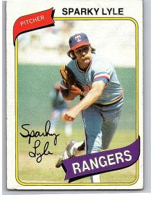 1980 Topps Baseball Card #115 Sparky Lyle