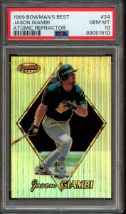 1999 Bowman Best Atomic Refractor Jason Giambi PSA 10