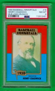 1980 Henry Chadwick Baseball Immortals PSA 8 Card
