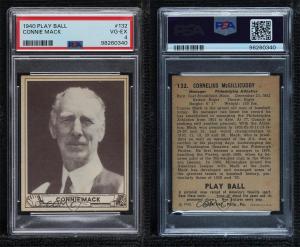 1940 Play Ball Connie Mack #132 PSA 4 HOF